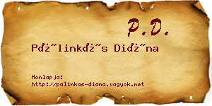 Pálinkás Diána névjegykártya